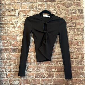 CHRISTOPHER ESBER OPEN TWIST RIBBED TOP